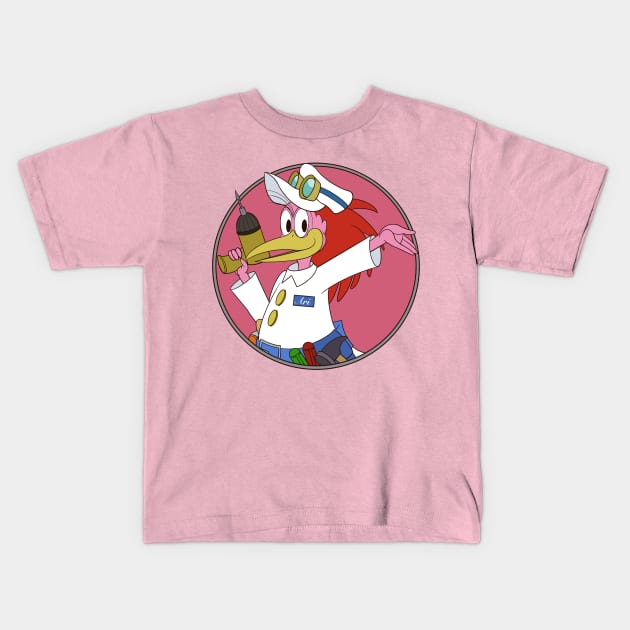 Crazy Maintinence Bird Kids T-Shirt by StitchingDreams980